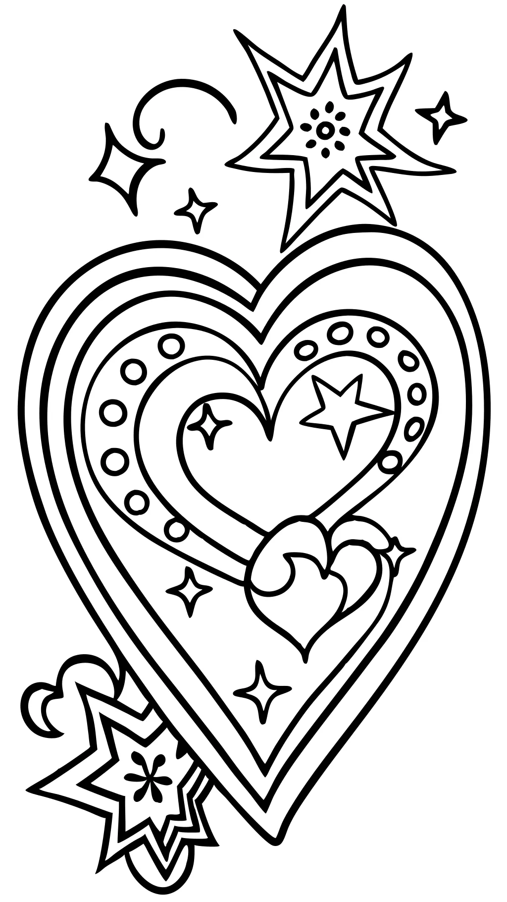 cool heart coloring pages